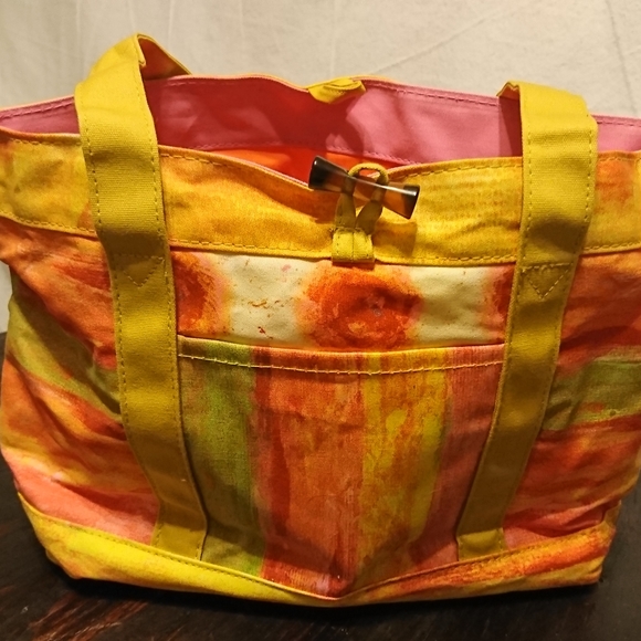 FLAVIA PEACHES & POMEGRANATES 2006 BATH & BEAUTY TOTE BAG NWT - Picture 8 of 10